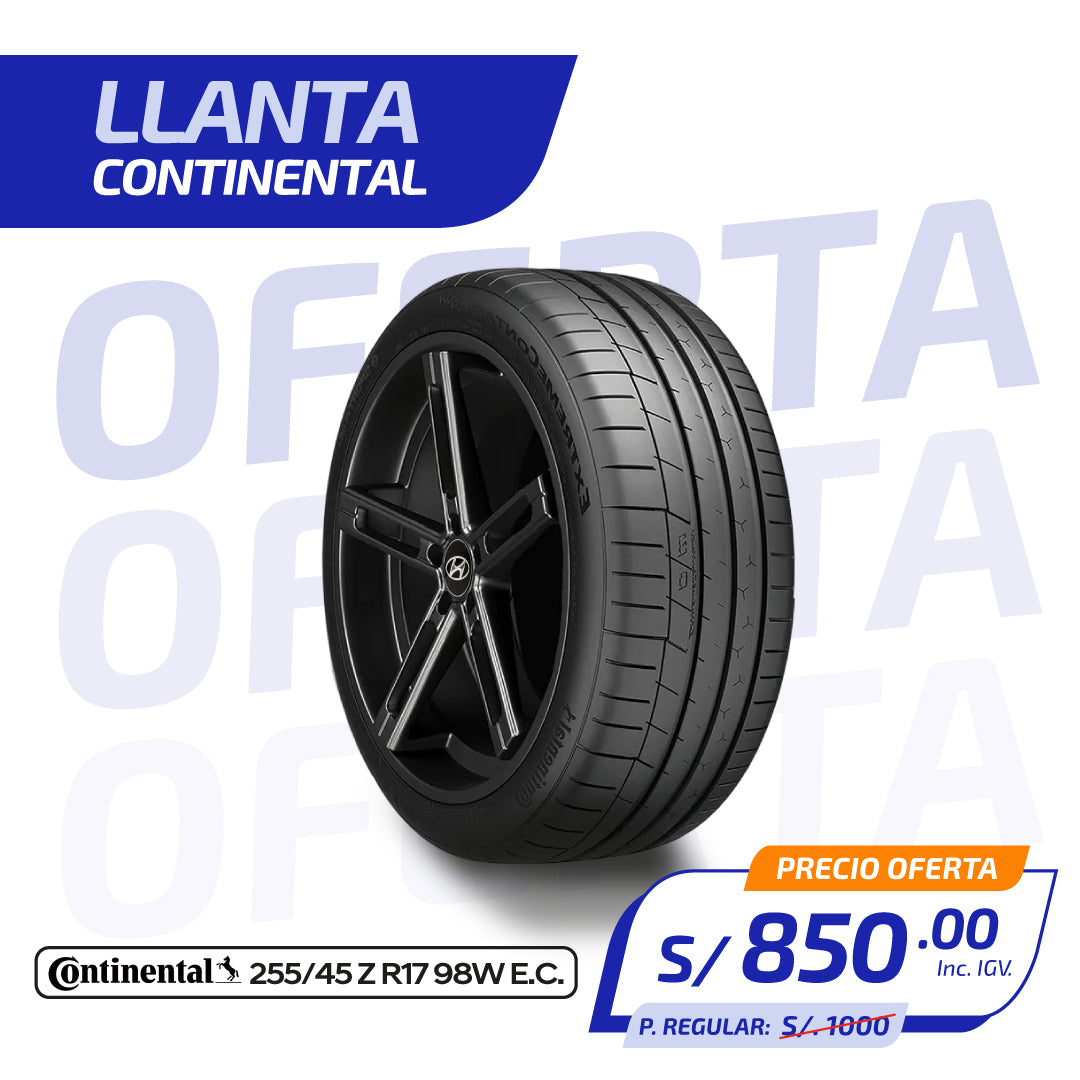 LLANTA CONTINENTAL 255/45 ZR17 98W EXTREME CONTACT SPORT