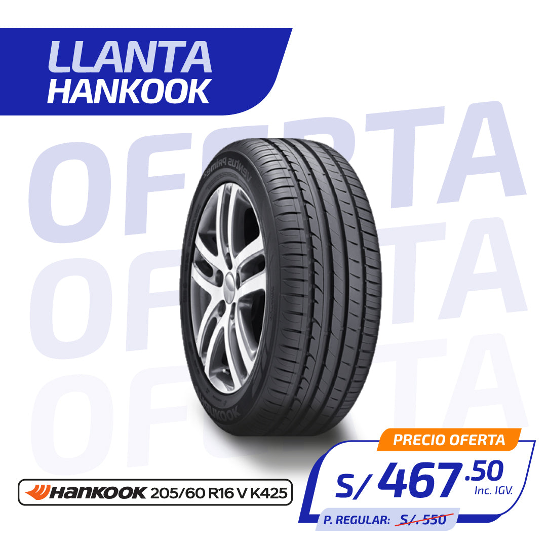LLANTA HANKOOK 205/60 R16 VENTUS K425