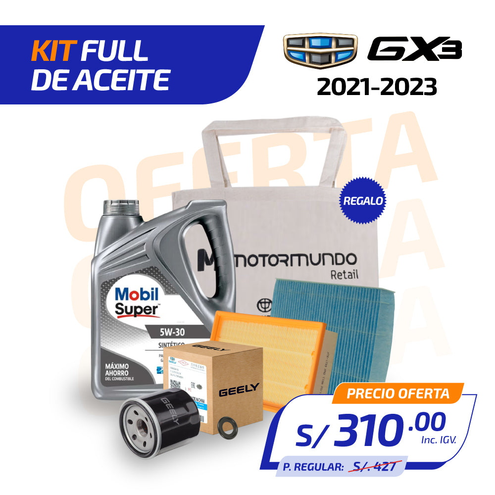 KIT FULL DE ACEITE GEELY GX3 (2021 - 2023)