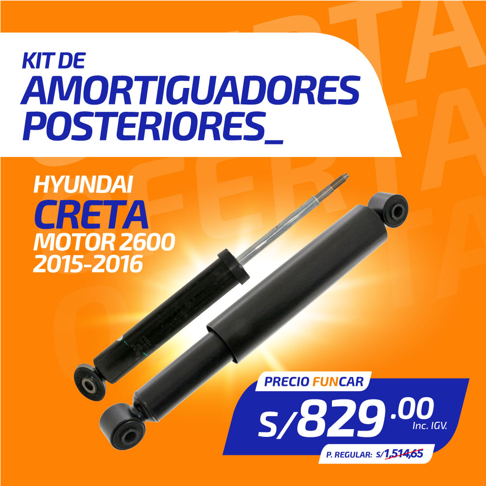 Kit Amortiguadores Posteriores HYUNDAI CRETA M1600 (2015-2016)